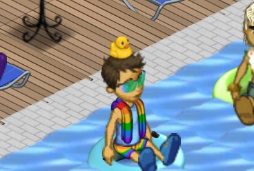 Relaxing in the  cruise ship's pool!